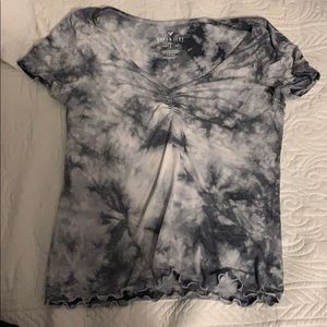 grey tie dyed t-shirt from pink